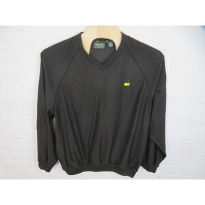 Masters Collection Jacket Mens 2XL Black Golf Pullover V Neck Windshirt Augusta